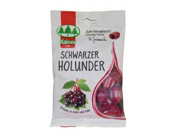 Kaiser Karamellid Musta Leedri Marjade Püree Täidisega 90g