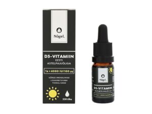 Nõgel D3 vitamiin astelpajuõliga 4000IU 100mcg 10ml