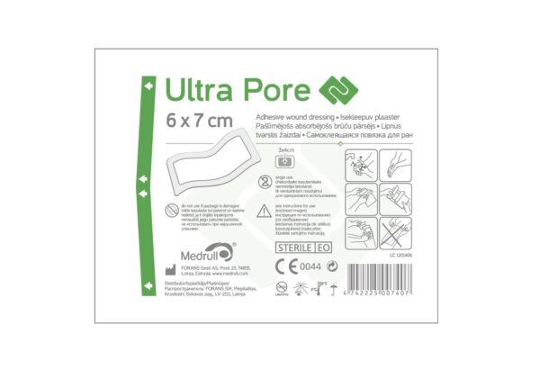 Medrull Ultra Pore steriilne isekleepuv plaaster 6x7 cm