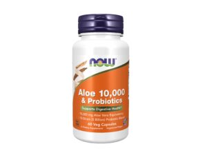 NOW Aloe 10000 & probiootikumid vegan kapslid N60