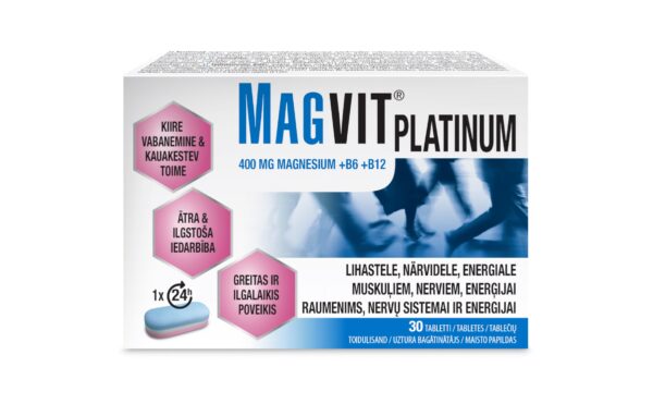 Magvit Platinum magneesium 400mg +B6+B12