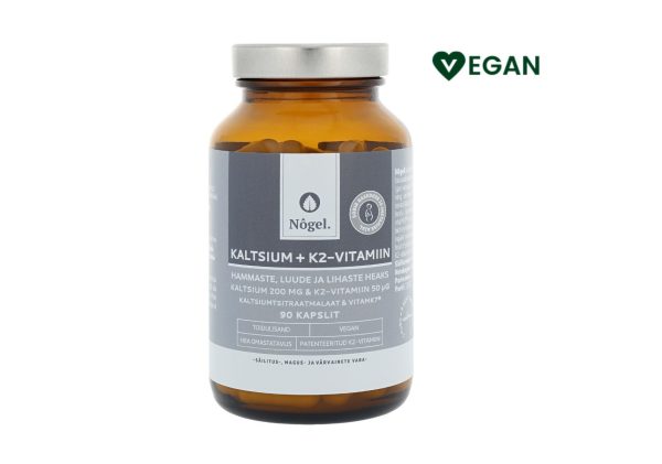 Nõgel kaltsium + K2-vitamiin kapslid N90