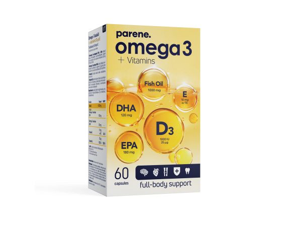 parene.Omega-3 + vitamiinid E,D3 kaps N60