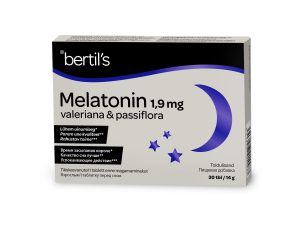 Bertils Melatonin 1,9mg valeriana & passiflora tbl N30