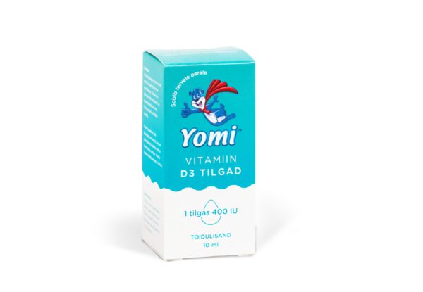 Yomi vitamiin D3 tilgad 400IU 1 tilgas 10ml