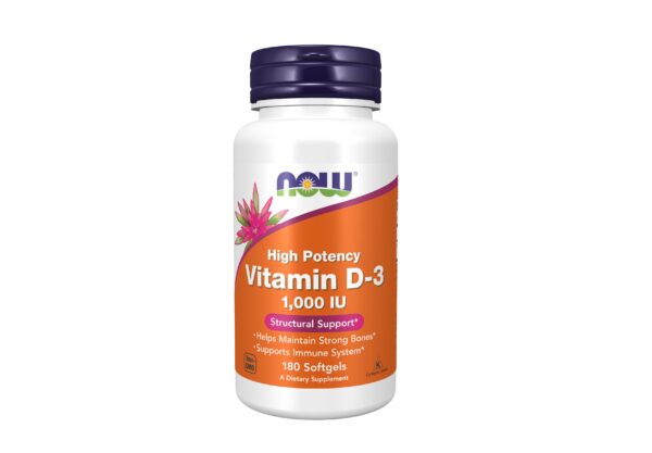 NOW Foods Vitamiin D-3 pehmakapslid 1000 IU 25mcg N180