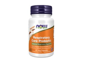 NOW Foods Respiratory Care Probiotic vegan kapslid N60 Hingamisteedele