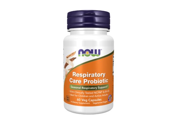 NOW Foods Respiratory Care Probiotic vegan kapslid N60 Hingamisteedele
