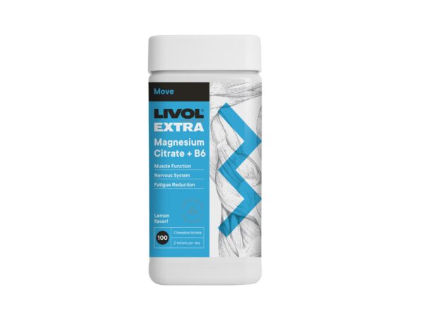 Livol Extra magneesiumtsitraat + B6 närimistabletid N100
