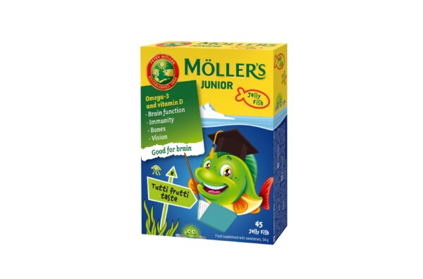Möller´s Junior puuviljamaitselised geelkalakesed N45