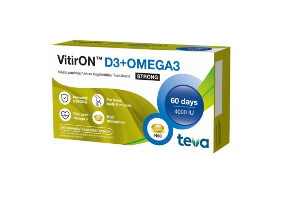 VitirON D3 + OMEGA-3 Strong 4000IU kapslid N60