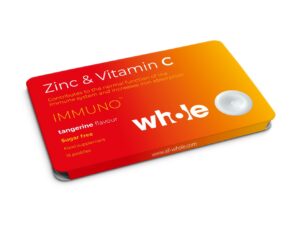 Whole IMMUNO Zinc & Vitamin C pastillid N15