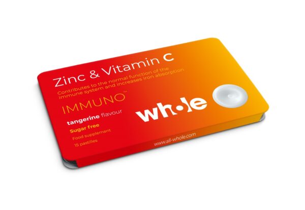 Whole IMMUNO Zinc & Vitamin C pastillid N15