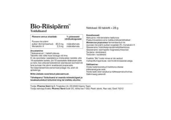 Bio-Riisipärm karbi info