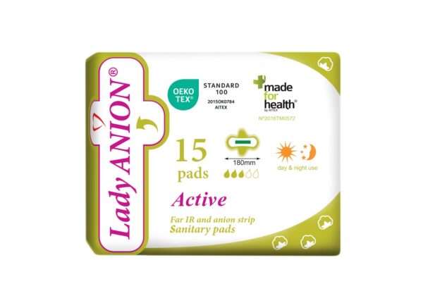 Lady Anion Active hügieenisidemed 180 mm 15tk