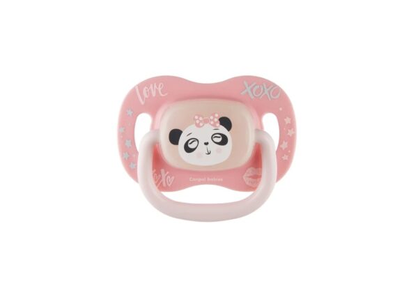 Canpol silikoonist sümmeetriline rõngaslutt 6-18 kuud EXOTIC panda