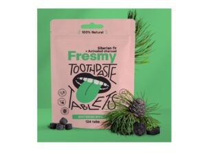 Fresmy Siberi nulu ja aktiivsöega hambapesutabletid 124tk
